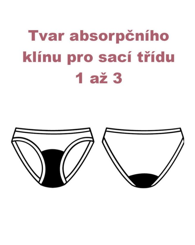 ECOMODI | Menstruační kalhotky černé z bambusu klasický střih 2XS-3XL