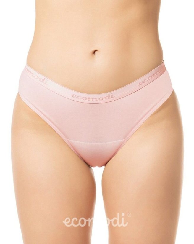 ECOMODI |  Menstruační kalhotky růžové z bambusu klasický střih 2XS-3XL