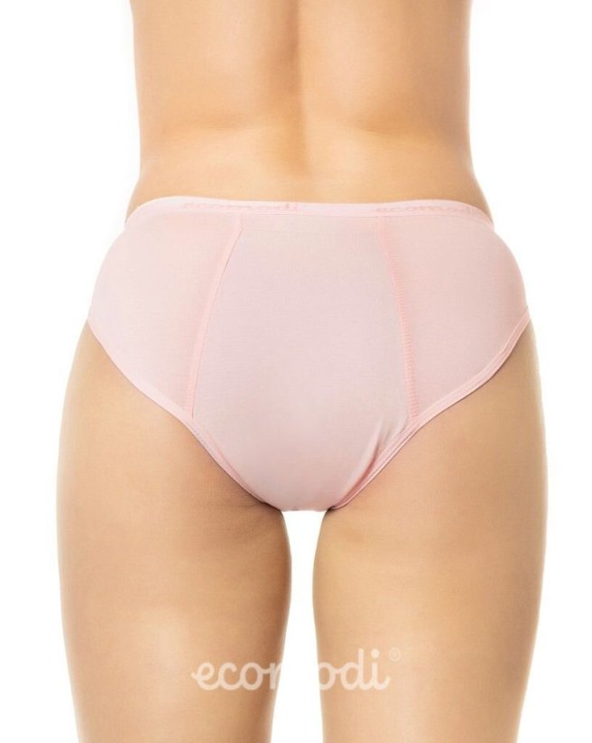 ECOMODI |  Menstruační kalhotky růžové z bambusu klasický střih 2XS-3XL
